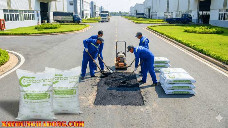 Ứng dụng thi công công trình mặt đường giao thông của carboncor asphalt