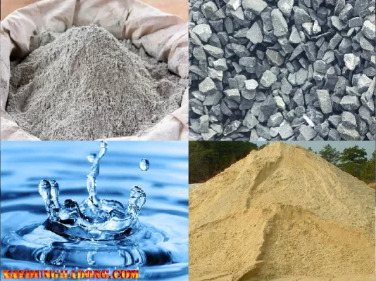 Nguyên liệu của quy trình sản xuất bê tông gồm những gì
