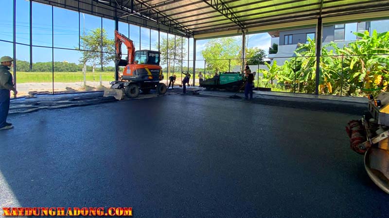 Tổng quan về dự án thi công rải thảm Asphalt sân thể thao tại hưng yên
