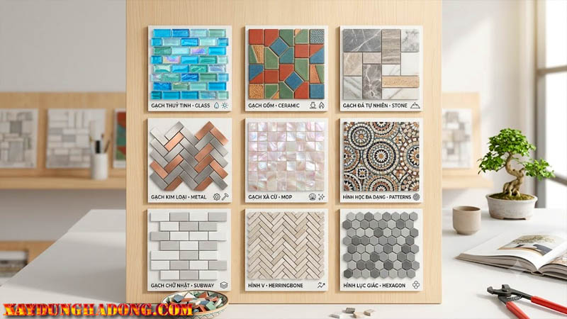 Phân loại các dòng gạch mosaic trang trí tại hà nội
