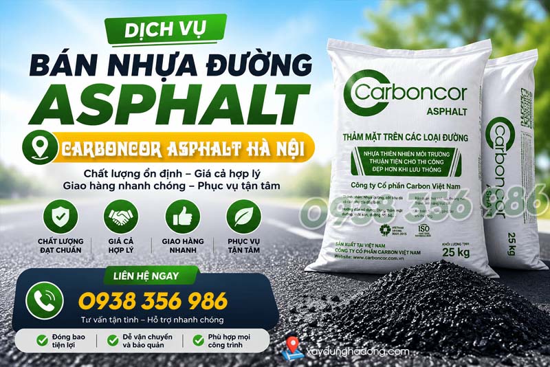 bán vật liệu bê tông nhựa nguội miền bắc, tư vấn quy trình thi công carboncor asphalt