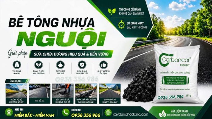 một bao carboncor asphalt nặng 25kg