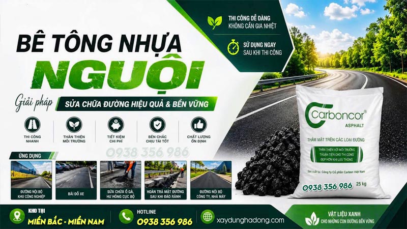 một bao carboncor asphalt nặng 25kg