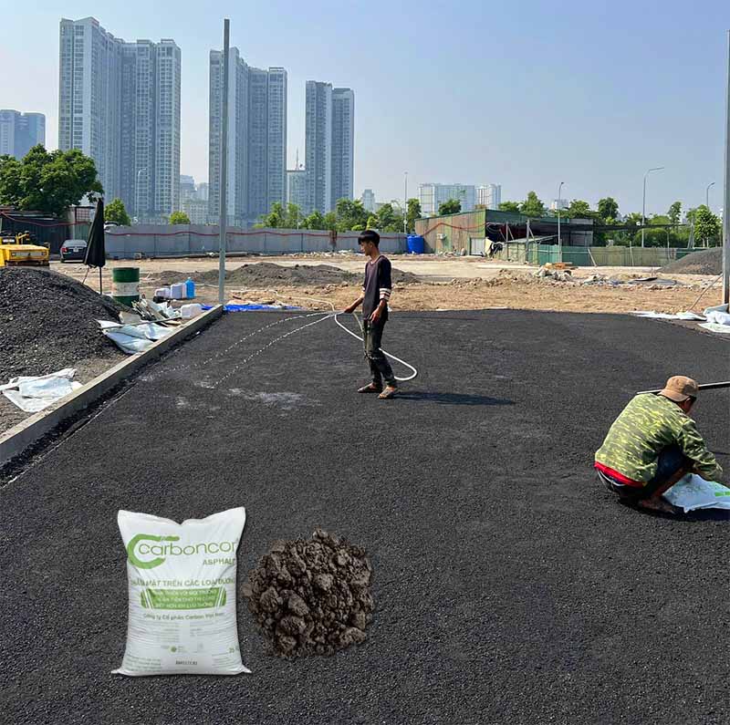 Giải pháp thi công đường nội bộ với Carboncor Asphalt - Vật liệu xanh không khói bụi