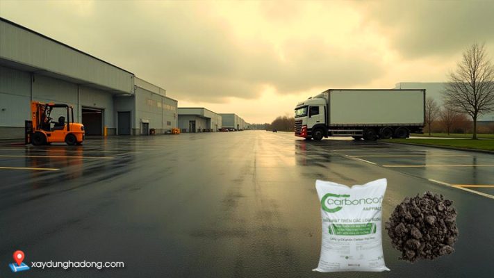 Vật liệu carboncor asphalt tại hà nội có khả năng chịu tải tốt với xe nâng