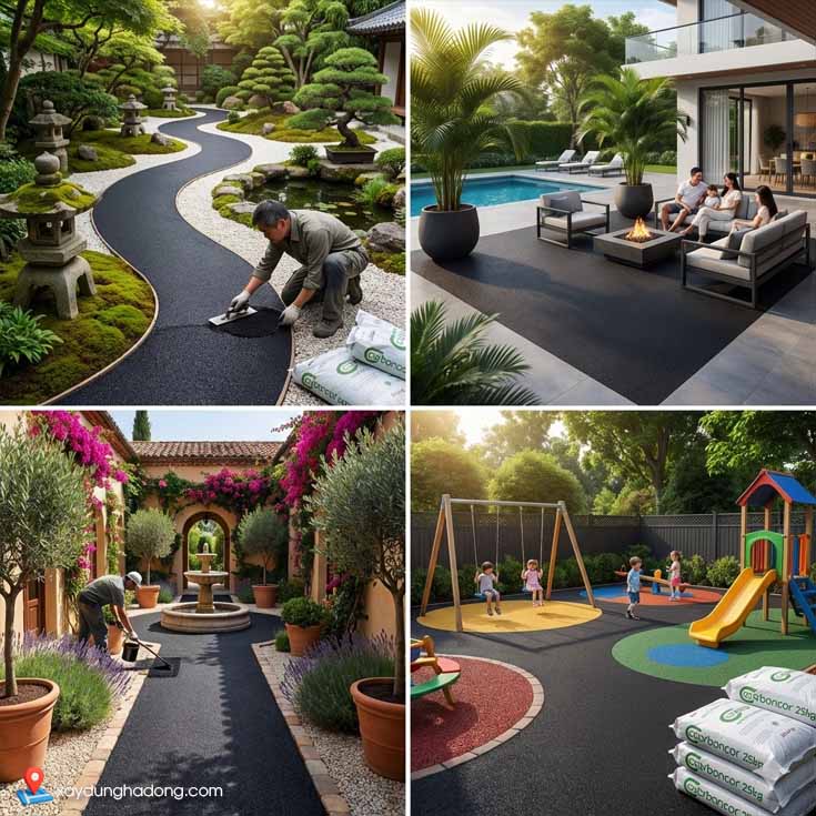Vì sao Carboncor Asphalt làm lối đi sân vườn rất phù hợp?